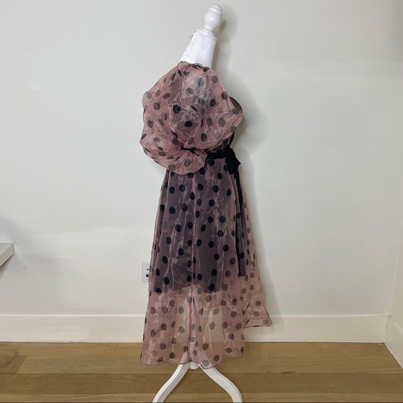 BRAND NEW ASOS Puff Sleeve MIDI Dress - Picture 9 of 9